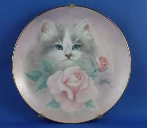 Hamilton Collection Blushing Beauties Cat Kitten Plate  
