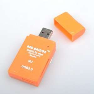  NEEWER® ORANGE Mini 4 in 1 USB Memory Card Reader Writer 