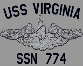 US Navy USS Virginia SSN 774 Submarine T Shirt  