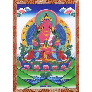  Amitayus Tibetan Buddhist Thangka 
