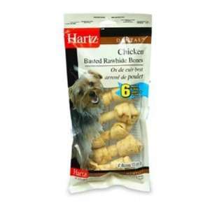  Hartz Dental Chicken Basted Rawhide Bones 6 pack Pet 