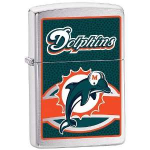 NFL Miami Dolphins Brushed Chrome Zippo Lighter Sports 