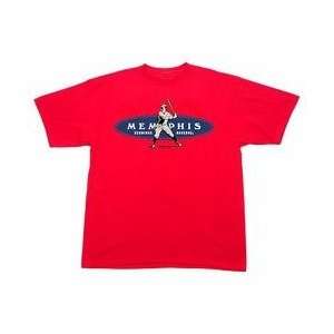  Memphis Redbirds Youth Nostalgia Man T Shirt   Red Medium 