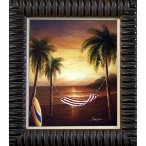 Artmasters Collection A83185 3560/V303 Surfin Sunset II Framed Oil 