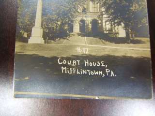 Real Photo Postcard Court House Mifflintown PA used  