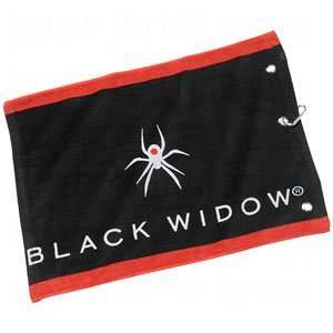  Black Widow 3 Rivet Golf Towel Black/White/Red Sports 