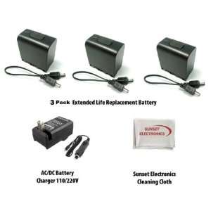  3 Pack Of Li Ion Extended Life Replacement Battery Pack for JVC 