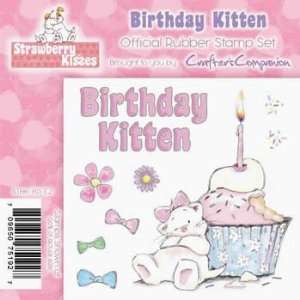  Strawberry Kisses EZMount Stamp Set   Birthday Kitten 