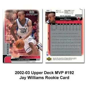  Upper Deck Chicago Bullls Jay Williams 2002 03 MVP Rookie 