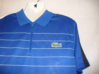 Lacoste SS Super Dry Striped Polo  Large  Blue/White/Black  