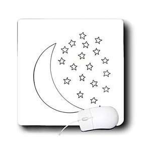   Stars   Moon and Stars Outline Art Drawing   Mouse Pads Electronics