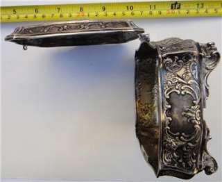   FRANCE POLAND RUSSIAN SILVER BOX ANGELS REPOUSSE CHEST KEY LOCK  