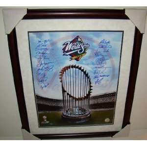   1998 Yankees W.S. Champs (22) SIGNED Framed 16x20