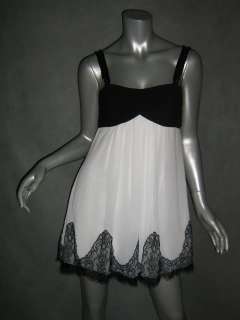 DECODE 1.8 Ivory Black 2Tone *Chiffon Lace* Dress NEW 6  