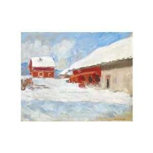 Les maisons rouges a Bjoernegaard Claude Monet. 14.00 inches by 11.00 