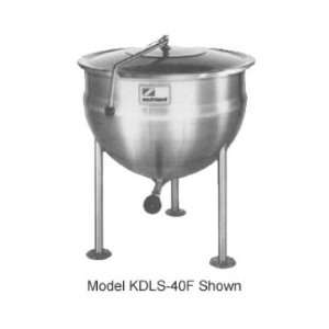   80 Gallon Direct Stationary Kettle, Spring Assist Cover, Full Jacket