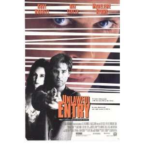  Unlawful Entry Movie Poster Double Sided Original 27x40 