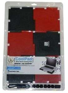 Lot 3 Red Laptop Notebook Cooler Cooling Pad w/USB Hub  