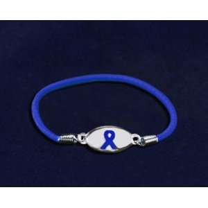  Dark Blue Ribbon Bracelet  Stretch Bracelet (25 Bracelets 