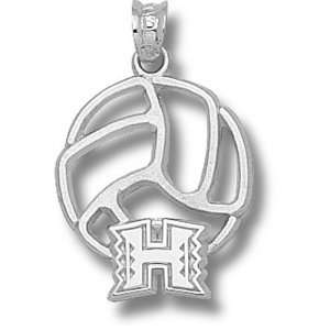   University of Hawaii H Volleyball Pendant (Silver) Sports