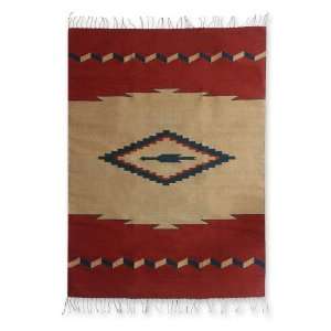  Zapotec wool rug, Center of the Universe (4x6)