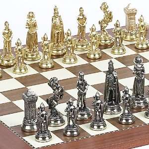   Chessmen From Italy & Astor Place Board From Spain Toys & Games