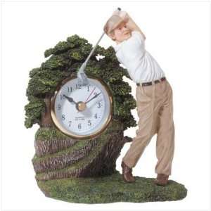Alabastrite Swinging Golfer Clock 