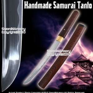  Shirasaya Tanto Handmade Japanese Samurai Sword Sharp 