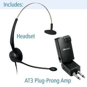   Headset with AT3 Plug Prong Amp w/mute   13128+6325 Electronics