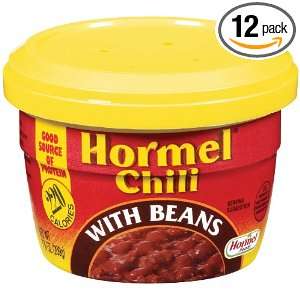 Hormel Micro Cup Chili with Beans, 7.38 Ounce (Pack of 12)  