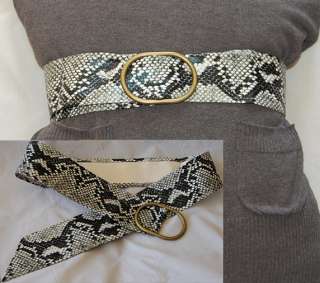 Cinch Waist Belt women ladies Animal print Snake Skin  
