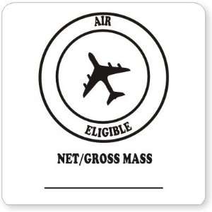  Air Eligible Net/Gross Mass Vinyl, 2 x 2 Office 