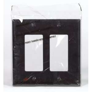  Unbreakable Decorator Wall Plate, 2 Gang Black