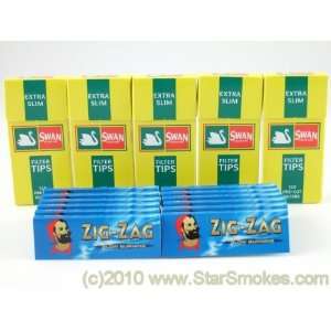  Zig Zag Blue Papers And Swan Extra Slim Filters 600 Patio 