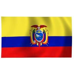  Ecuador Flag (With Seal) 2X3 Foot Nylon PH Patio, Lawn 