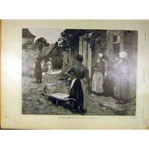  1902 Baraize Stranger Village Ladies French Print