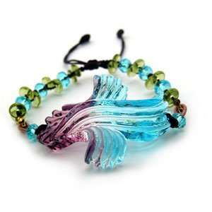  Liuli Abstract Tranquility Glass Pendant Bracelet 
