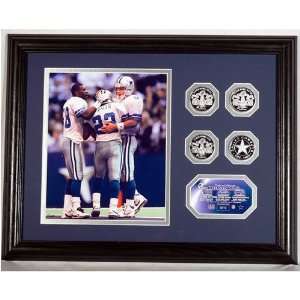   ? Emmitt ? Irvin) Photo Mint w/Four Silver Coins