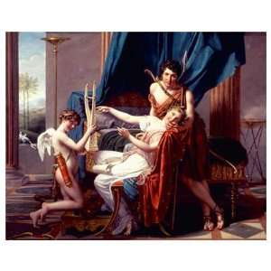 Sappho and Phaon, 1809 by Jacques Louis David. Size 47.50 X 38.00 Art 