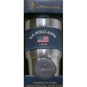  US Polo Assc Stainless Steel Digital Coin Bank Toys 
