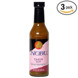 Nobu Onion Soy Dressing & Seasoning Sauce, 8 Ounce Bottle (Pack of 3 