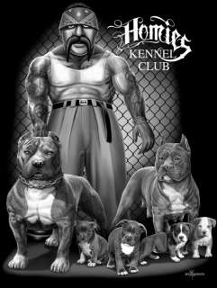   David Gonzales Art Kennel Club Pit Bull Puppies t shirt  