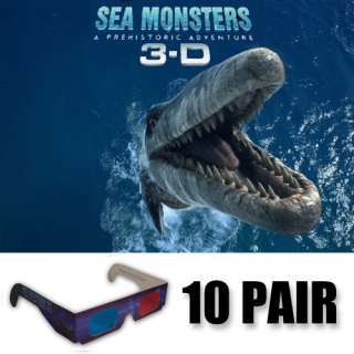 Sea Monsters 3D official glasses for DVD Bluray 10 pair  