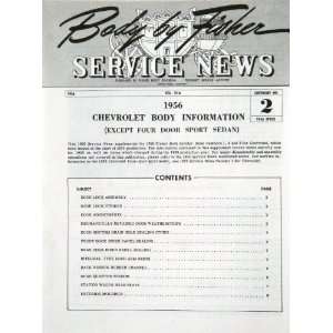  Chevy Service News, No. 2, Volume 15, 1956 Automotive