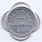 North Dakota NORTHWOOD Token 50c Joes Place SCALLOPED 