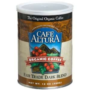 Cafe Altura   Organic Coffee   Fair Trade Dark Roast Blend   12 oz 