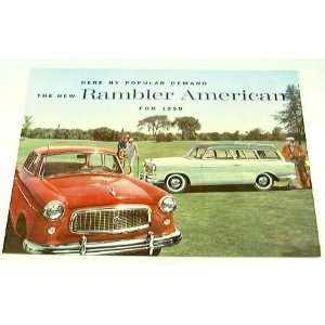  1959 59 AMC RAMBLER AMERICAN BROCHURE Super Deluxe Club 