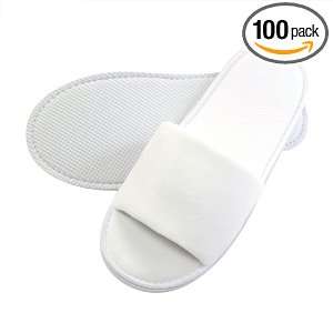  Cotton Velvet Slippers, Open toed, White (100 Pairs/as147 