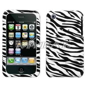 APPLE iPHONE 3G 3GS HARD cover case black white zebra  