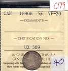 RARE**1925** ICCS GRADED   Nickel 5c **VF 20**  